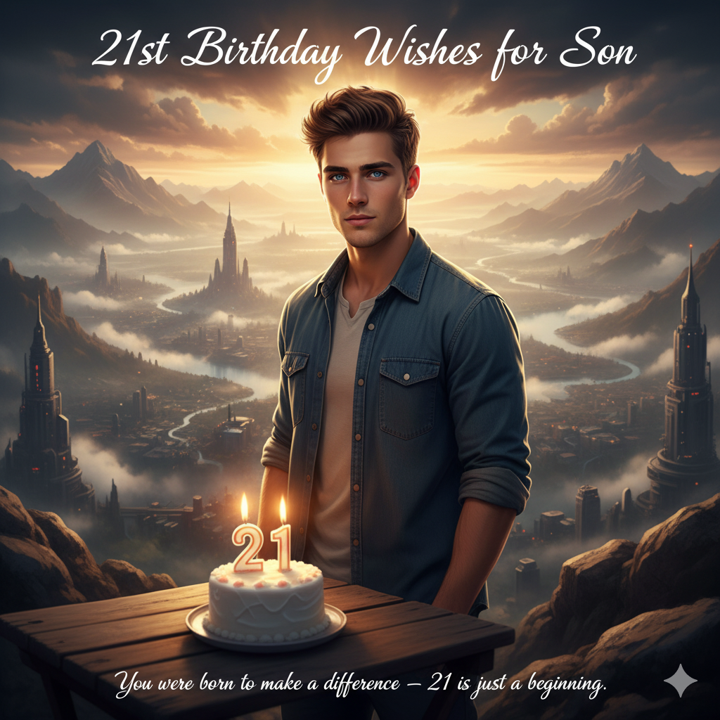 21st Birthday Wishes for Son 