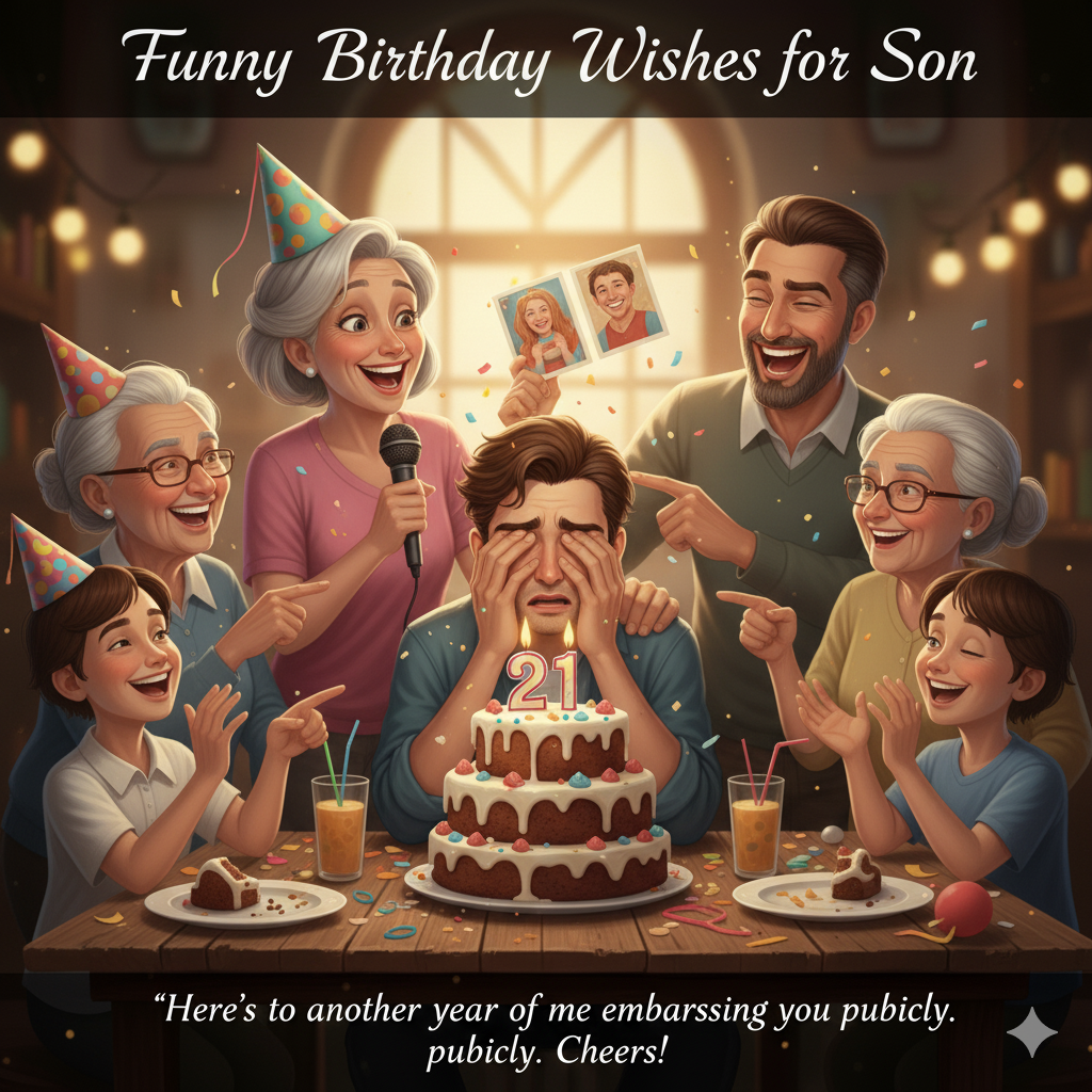 Funny Birthday Wishes for Son 