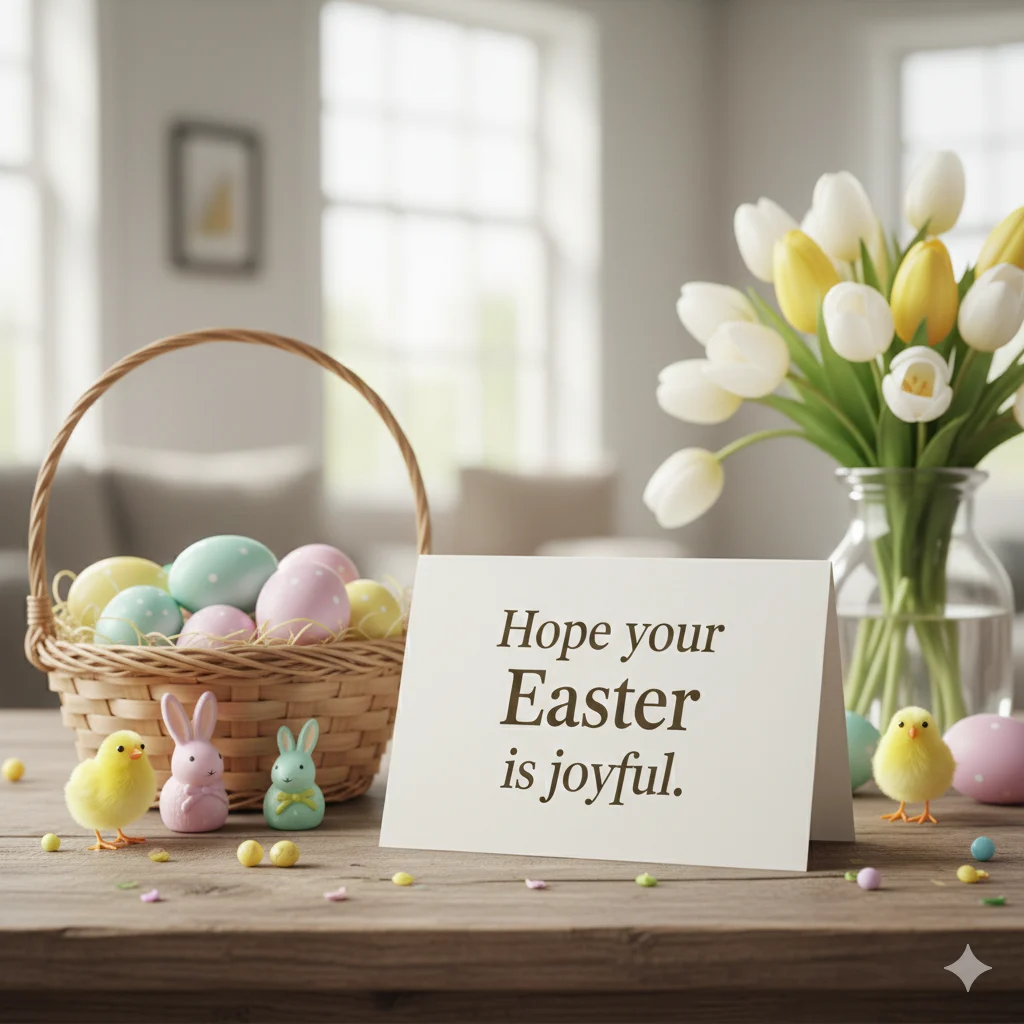 cute happy easter wishes